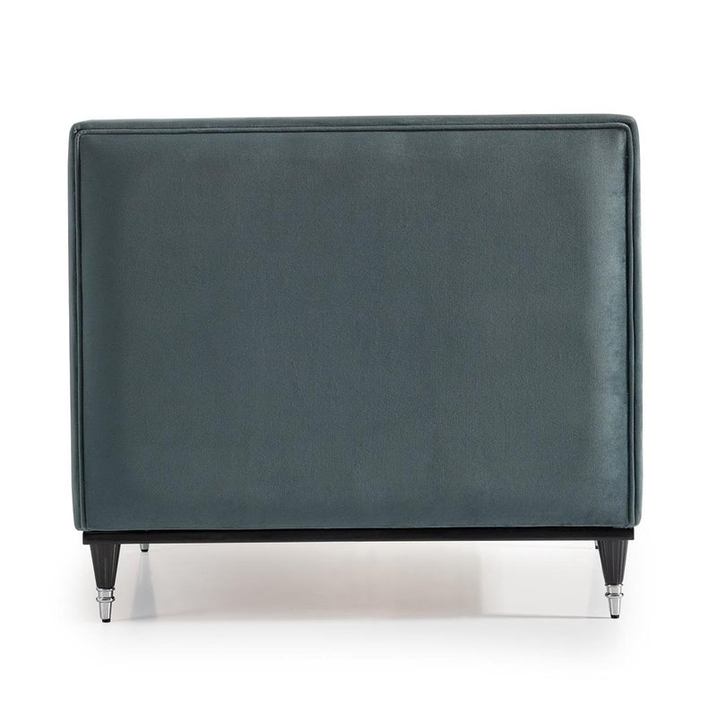 AICO La Francaise Armless Chair in Azure/Black