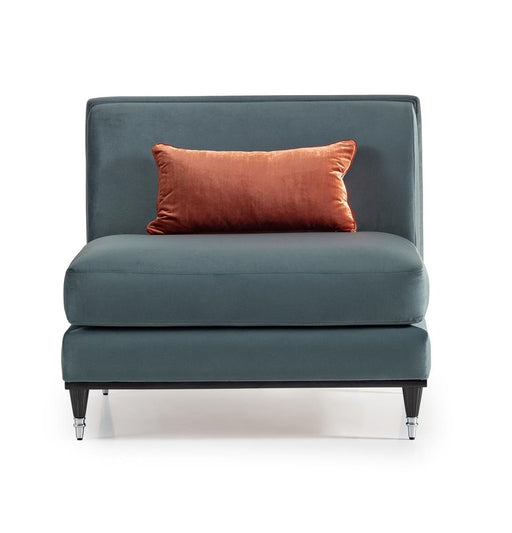 AICO La Francaise Armless Chair in Azure/Black image