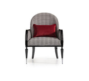 AICO La Francaise Accent Chair in Domino/Black image