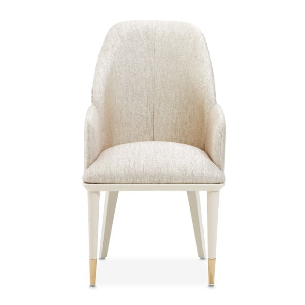 AICO Furniture Lisbon Arm Chair in Silken Matte Cream
