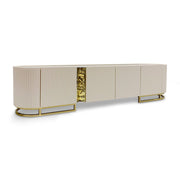 AICO Lisbon Media Cabinet in Silken Matte Cream image
