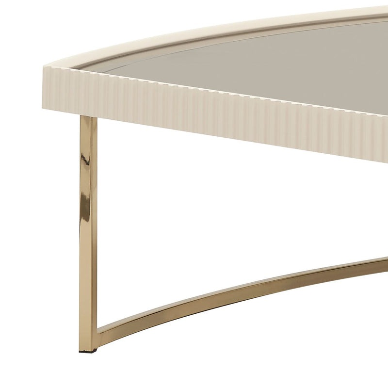 AICO Lisbon Cocktail Table in Silken Matte Cream