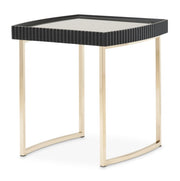 AICO Furniture Lisbon Side Table in Silken Matte Black image