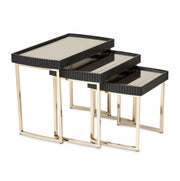 AICO Furniture Lisbon Nesting Table in Silken Matte Black image