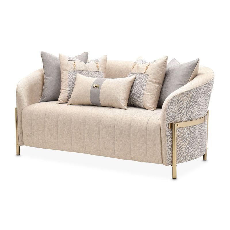 AICO Lisbon Loveseat in Opal Gold image