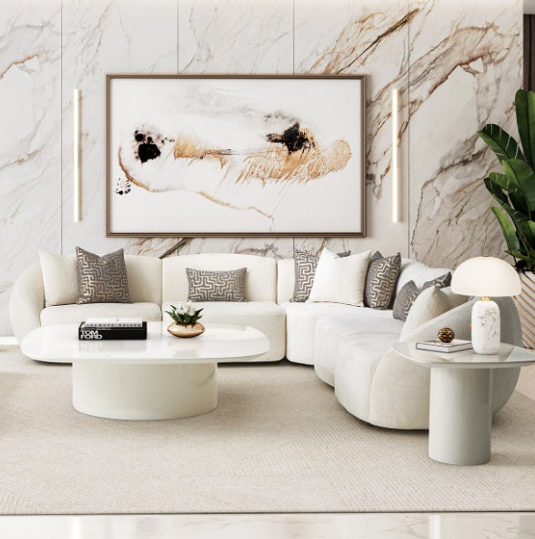 AICO Furniture Le Montreaux Cocktail Table in Cloud White