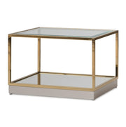 AICO Furniture Savannah Breeze 2pc Small Cocktail Table in Bright Gold image