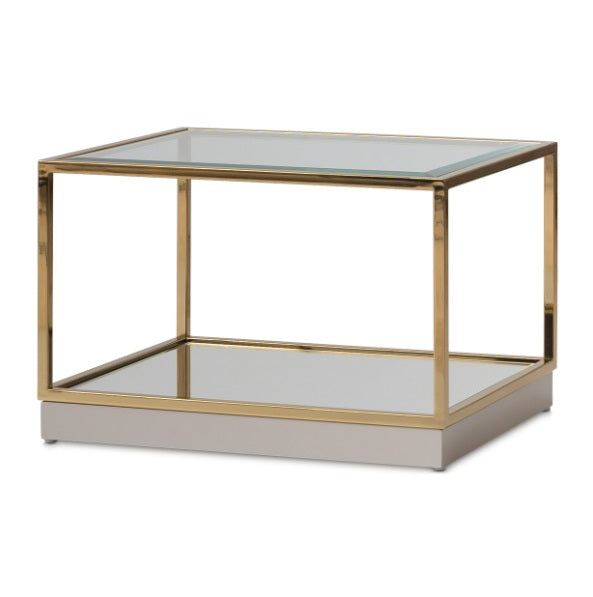 AICO Furniture Savannah Breeze 2pc Tall Cocktail Table in Bright Gold