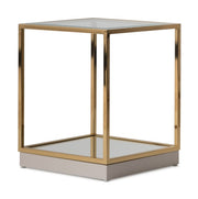 AICO Furniture Savannah Breeze End Table in Bright Gold image