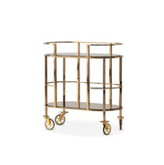 AICO Furniture Savannah Breeze Serving Cart in Bright Gold image