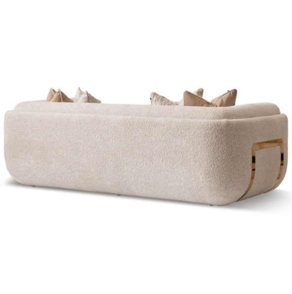 AICO Furniture Savannah Breeze Standard Sofa Cashmere in Bright Gold