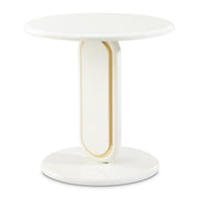 AICO Furniture Sassani End Table in Pearl White/Gold image