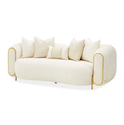 AICO Furniture Sassani Loveseat Crepe in Gold image