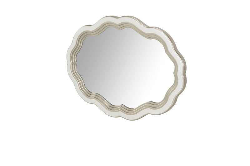 AICO London Place Wall Mirror in Creamy Pearl