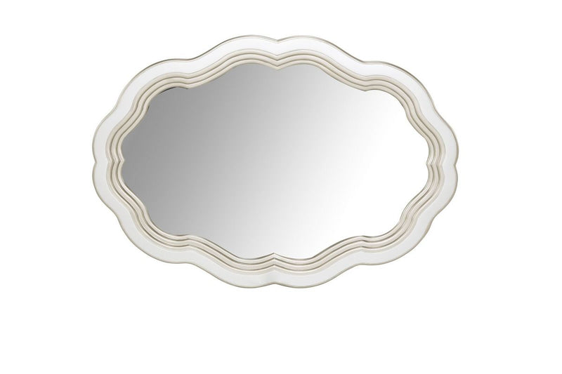 AICO London Place Wall Mirror in Creamy Pearl