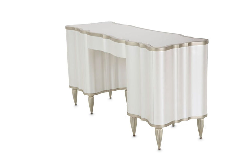AICO London Place Vanity/Desk in Creamy Pearl