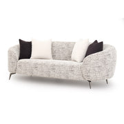 AICO Furniture Noir Sofa Cookie in Black Nickel image
