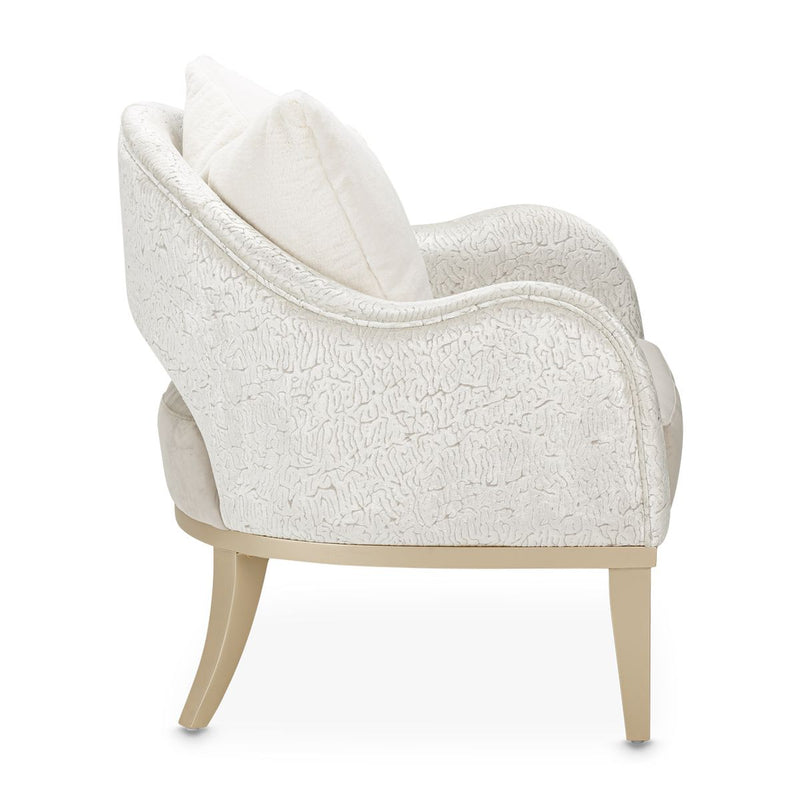 AICO Yvette Accent Chair in Porcini Medium Champagne