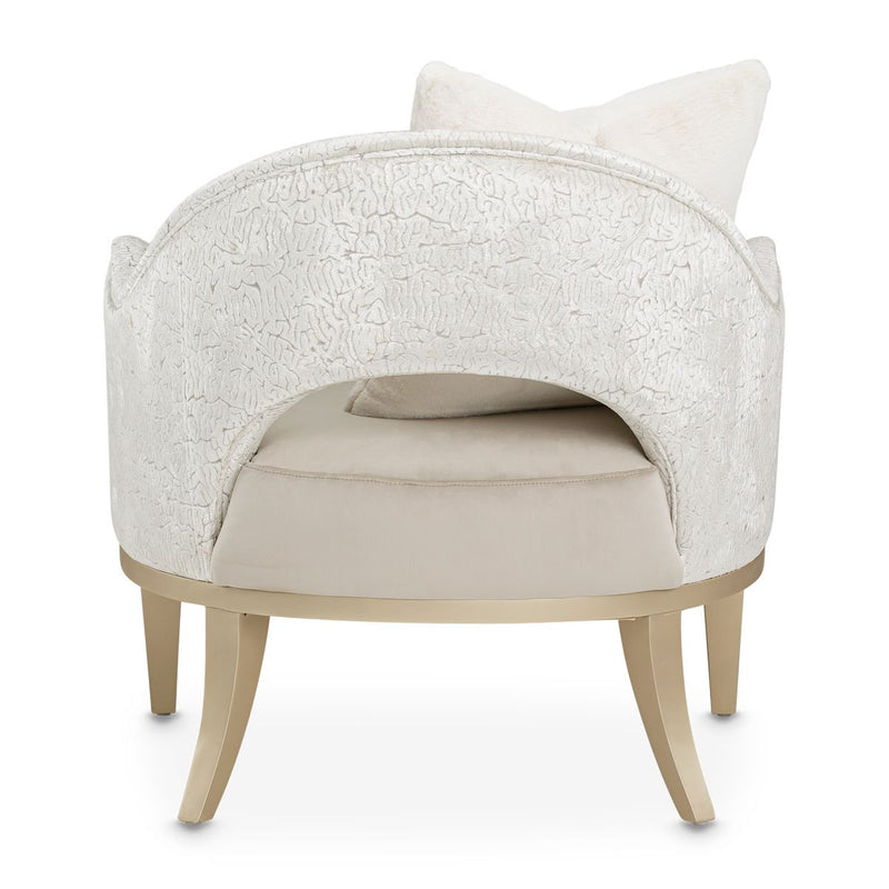AICO Yvette Accent Chair in Porcini Medium Champagne