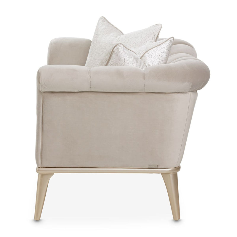 AICO Yvette Chair and A Half in Porcini Medium Champagne
