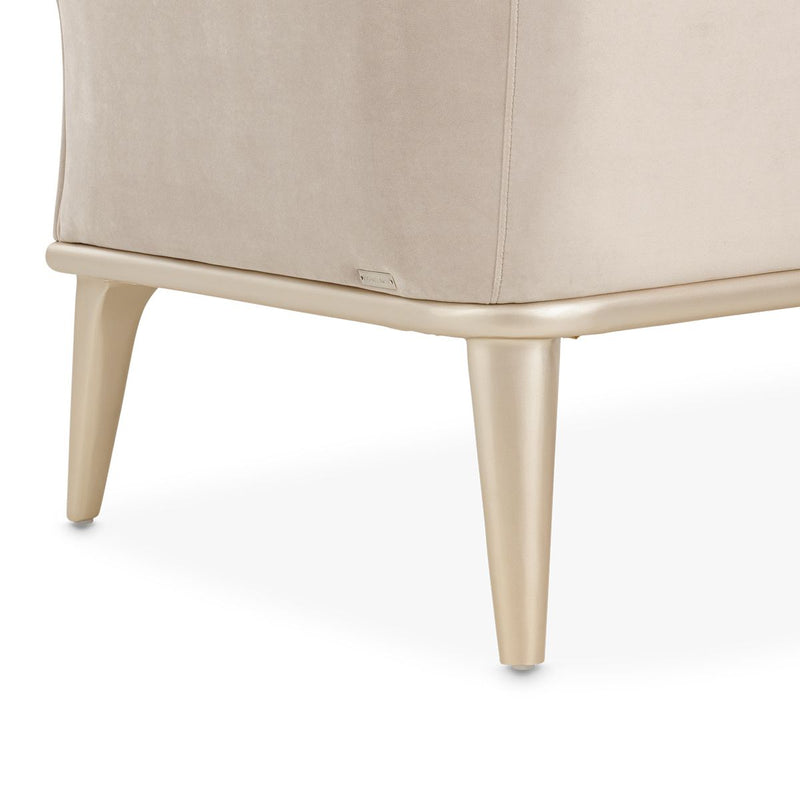 AICO Yvette Chair and A Half in Porcini Medium Champagne