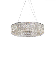 AICO Furniture Lighting Galaxy Large Round LED Chandelier in Chrome image