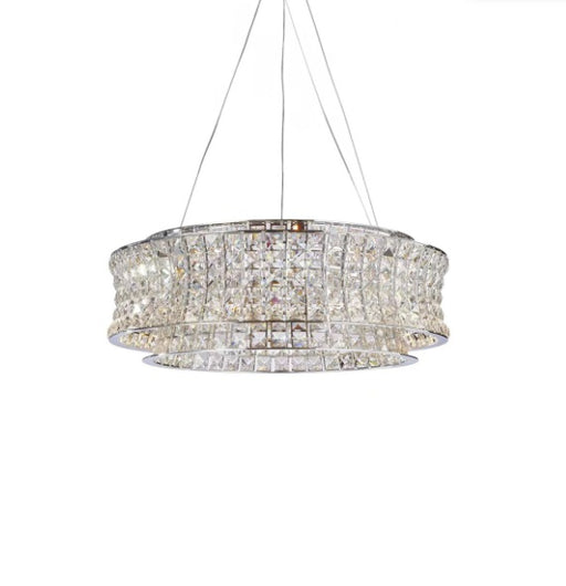 AICO Furniture Lighting Galaxy Medium Round LED Chandelier in Chrome image