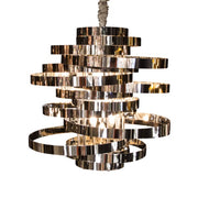 AICO Furniture Lighting Hemispheres 8 Light Chandelier in Silver image
