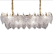 AICO Furniture Lighting Autumn Rectangular Light Chandelier in Clear image