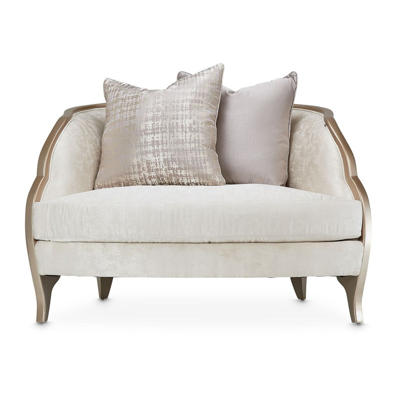 AICO Malibu Crest Chair & A Half in Chardonnay