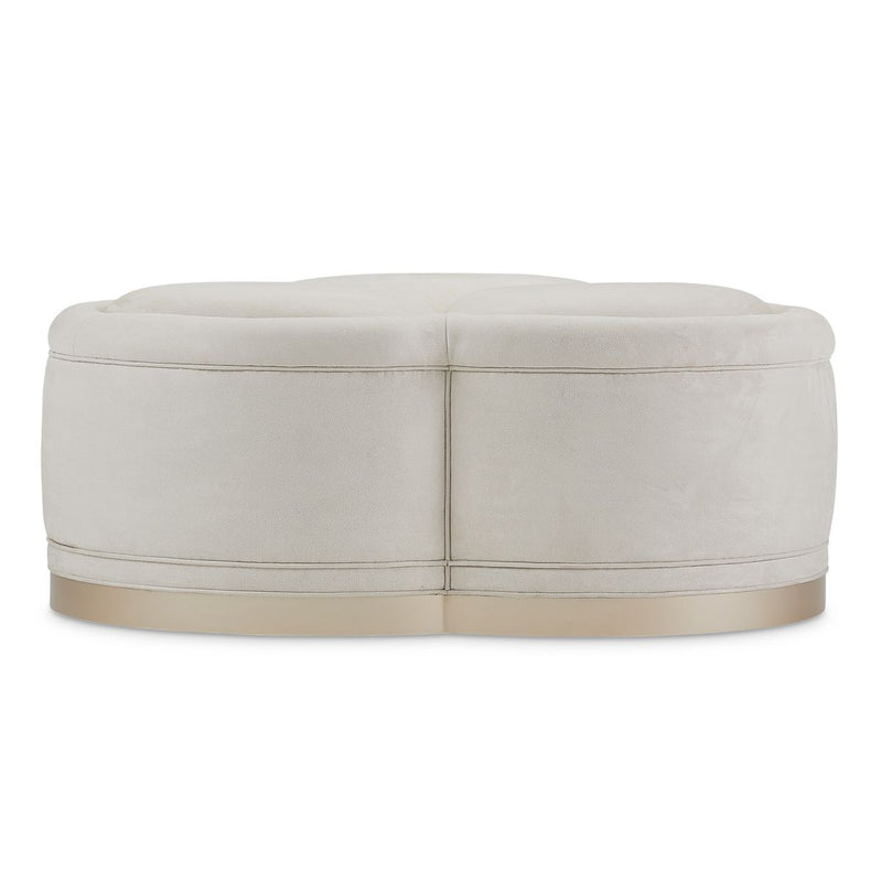 AICO Malibu Crest Cocktail Ottoman in Chardonnay