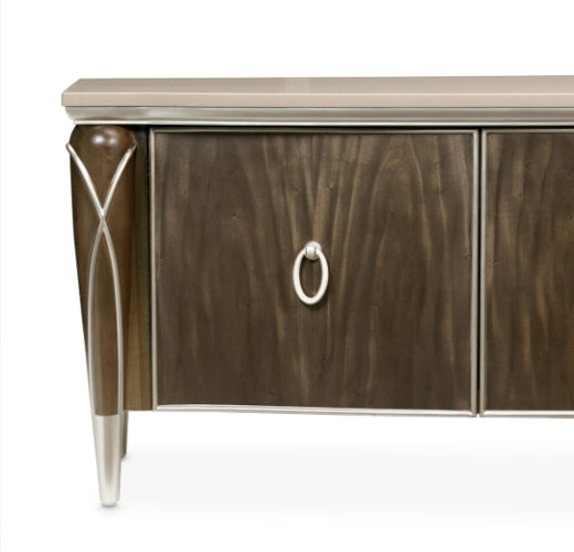 AICO Villa Cherie Media Cabinet in Hazelnut