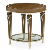 AICO Villa Cherie End Table in Hazelnut image