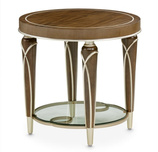 AICO Villa Cherie End Table in Hazelnut image