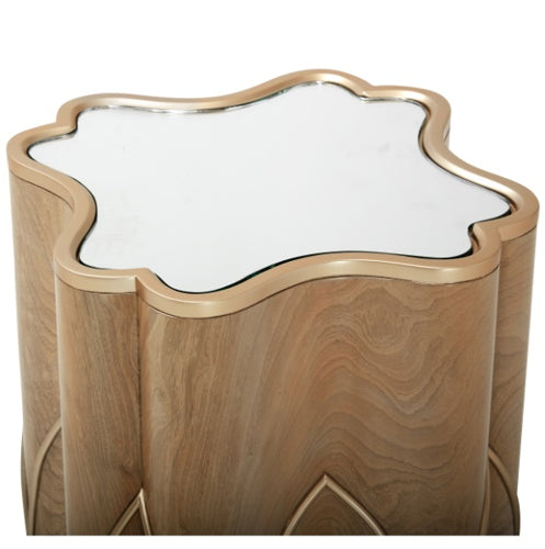 AICO Villa Cherie Chairside Table in Caramel