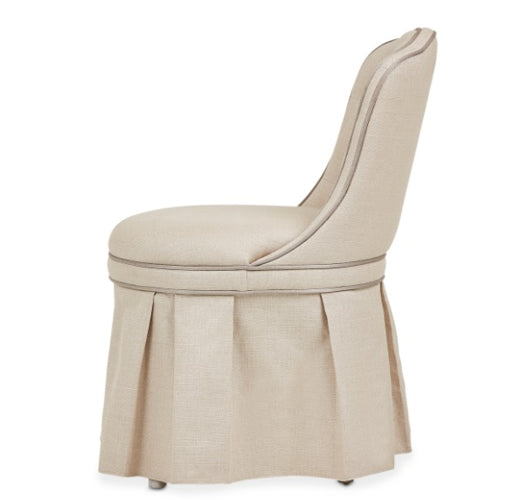 AICO Villa Cherie Tufted Vanity Chair in Hazelnut