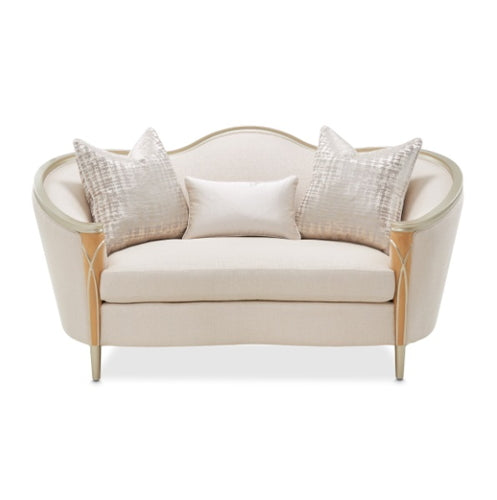 AICO Villa Cherie Loveseat in Caramel