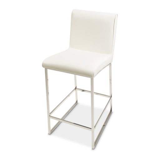 AICO Furniture State St.Counter Height Chair in Glossy White