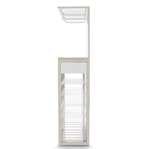 AICO Furniture State St. Wall Bar in Glossy White