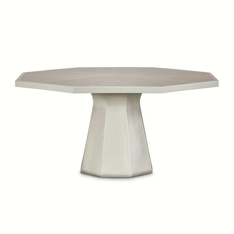 AICO Lanterna Octagon Dining Table in Silver Mist