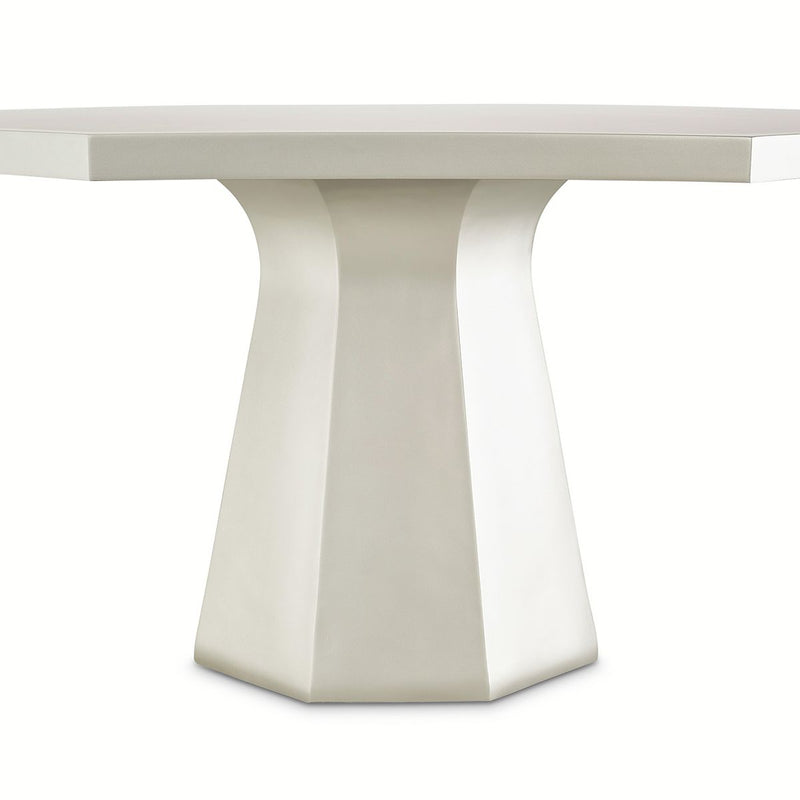 AICO Lanterna Octagon Dining Table in Silver Mist