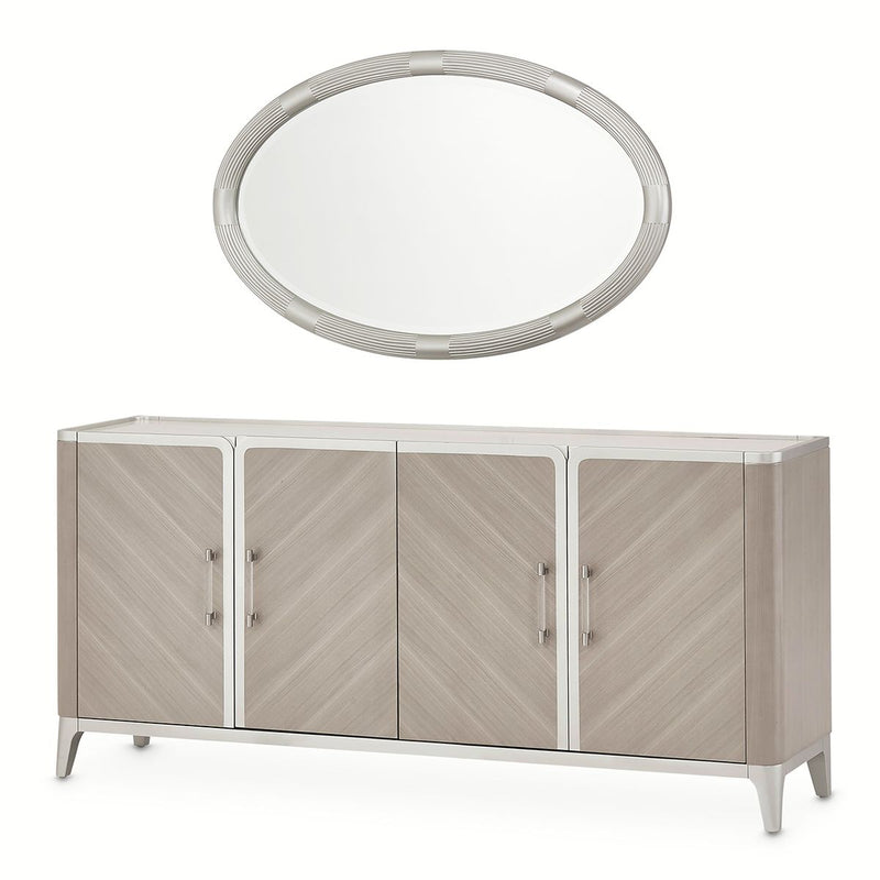 AICO Lanterna Sideboard in Silver Mist