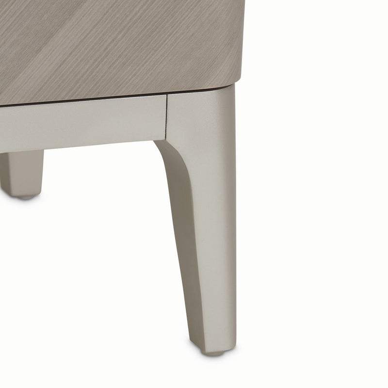 AICO Lanterna Nightstand in Silver Mist