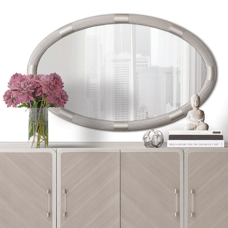 AICO Lanterna Sideboard Mirror in Silver Mist