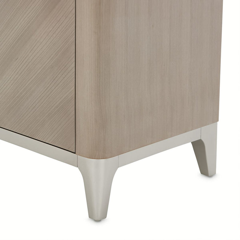 AICO Lanterna Media Cabinet in Silver Mist