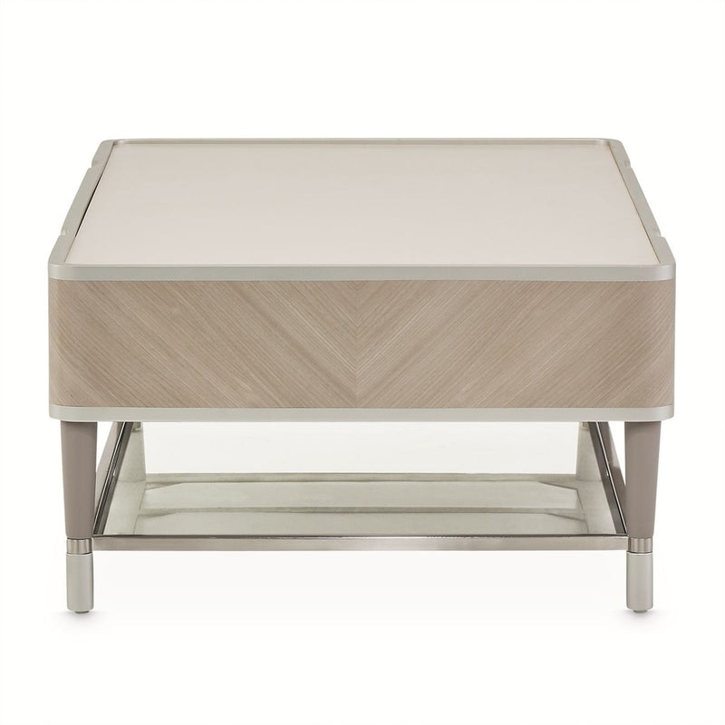 AICO Lanterna Cocktail Table in Silver Mist