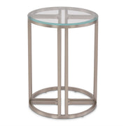 AICO Lanterna Chairside Table in Silver Mist image