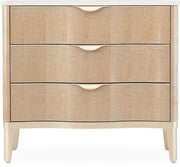 AICO Malibu Crest 3 Drawer Nightstand in Blush image