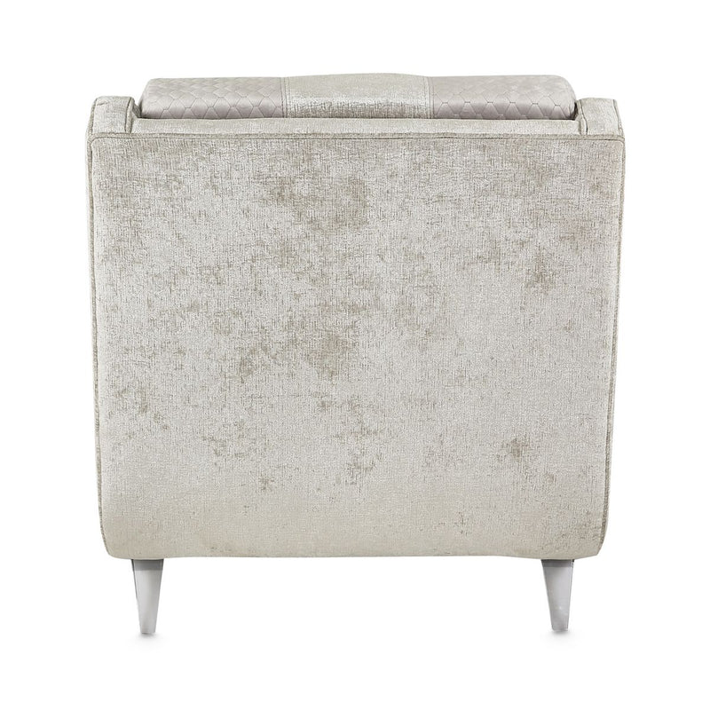 AICO Lanna Armless Chaise in Storm Silver Mist