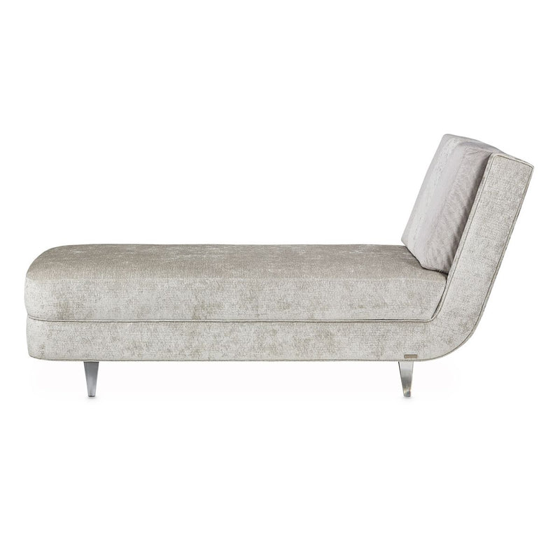 AICO Lanna Armless Chaise in Storm Silver Mist